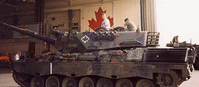 The Author in a Canadian Forces Leopard MBT